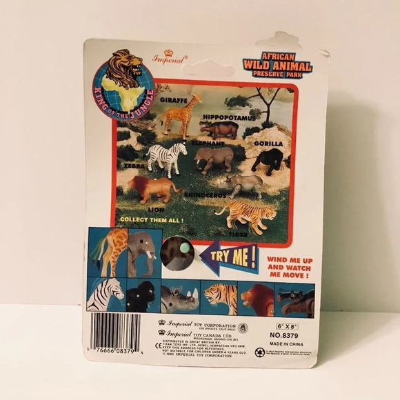 Vtg 1993 Imperial Wild Animal Giraffe Wind Up Action Toy - Picture 7 of 14